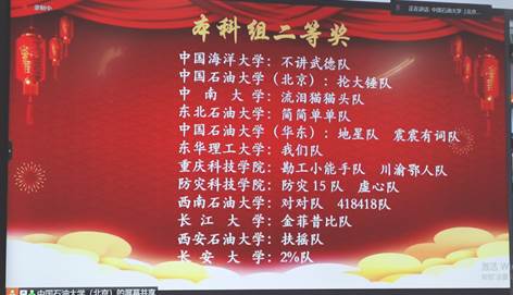 本科组二等奖